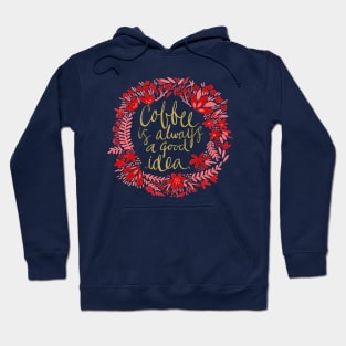 Coffee - Red & Gold Hoodie